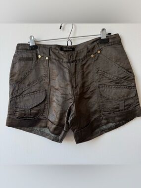 Roberto Cavalli Dark Olive Cargo Pocket Women's Shorts, IT 44, US 8